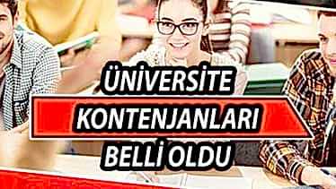 Üniversite Kontenjanları Açıklandı